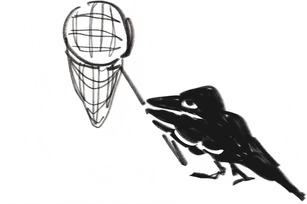 Mascot with microphone